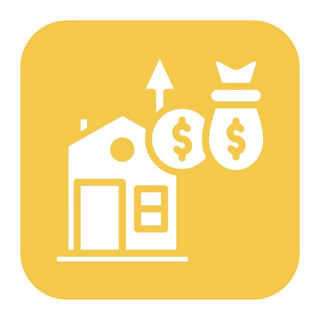 Image Vectorielle De L'icône De Financement Participatif Immobilier Peut être Utilisée Pour Le Financement Participatif