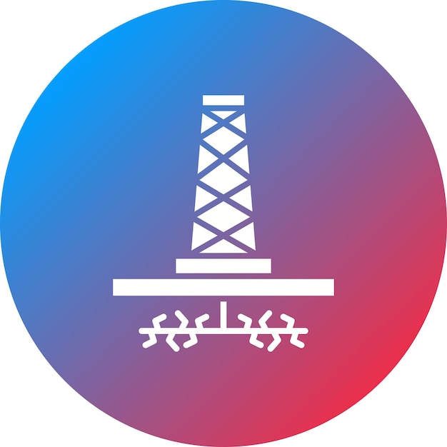 Vecteur l'image vectorielle de l'icône de fracturation peut être utilisée pour l'industrie pétrolière