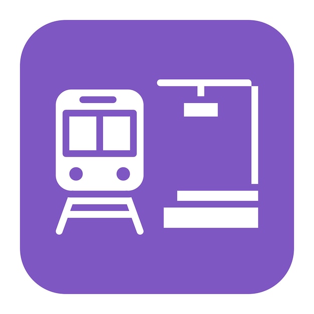 L'image Vectorielle De L'icône De La Gare Peut être Utilisée Pour Le Chemin De Fer