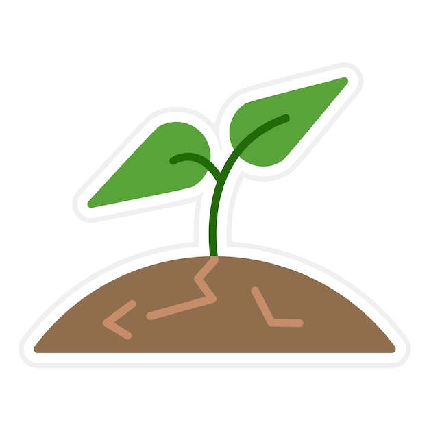 Vecteur l'image vectorielle de l'icône de germination peut être utilisée pour le printemps