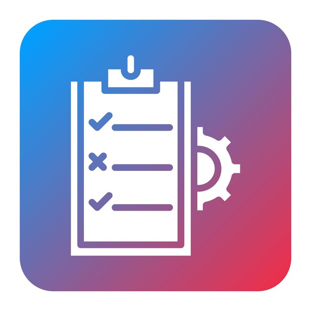 L'image vectorielle de l'icône de gestion de test peut être utilisée pour les tests logiciels