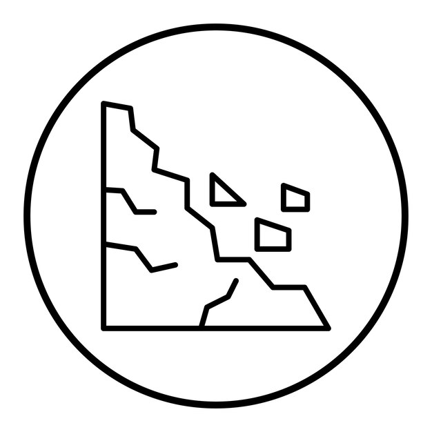 L'image Vectorielle De L'icône De Glissement De Terrain Peut être Utilisée Pour Les Catastrophes Naturelles