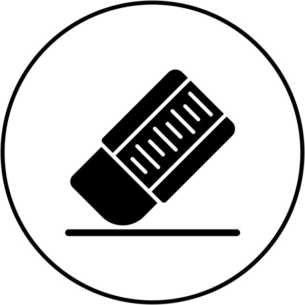 L'image vectorielle de l'icône de gomme peut être utilisée pour la créativité