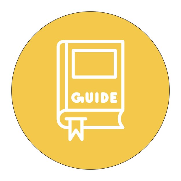 L'image vectorielle de l'icône de guide peut être utilisée pour les styles de vie