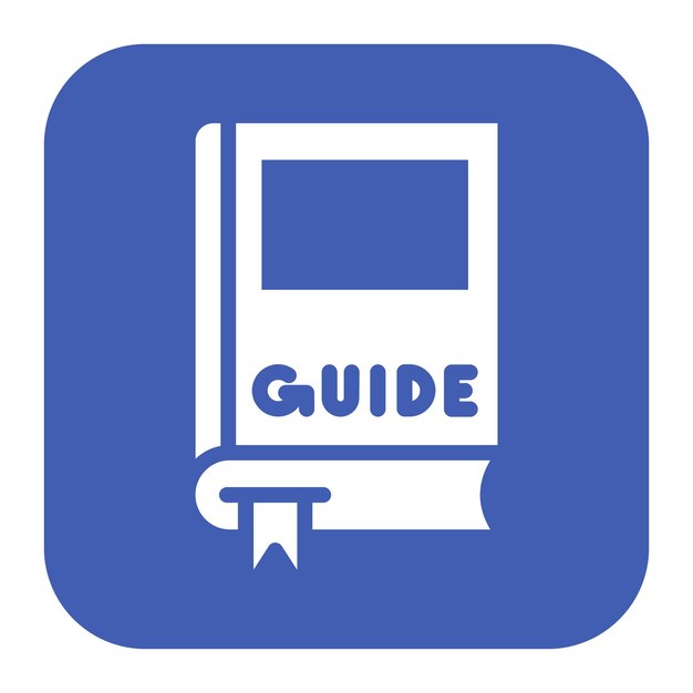 L'image vectorielle de l'icône de guide peut être utilisée pour les styles de vie