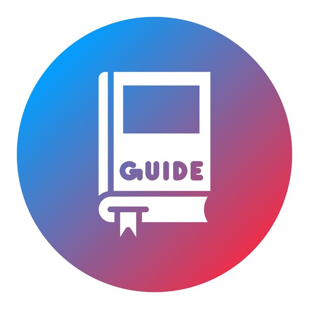 L'image vectorielle de l'icône de guide peut être utilisée pour les styles de vie