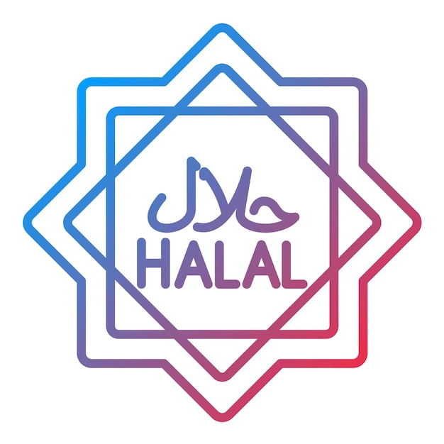 Vecteur l'image vectorielle de l'icône halal peut être utilisée pour le ramadan