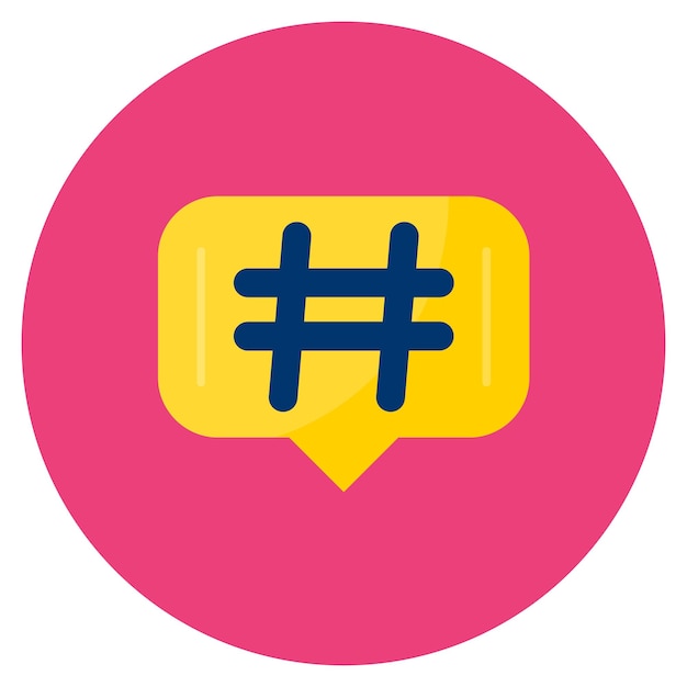 L'image Vectorielle De L'icône Des Hashtags Peut être Utilisée Pour La Rédaction