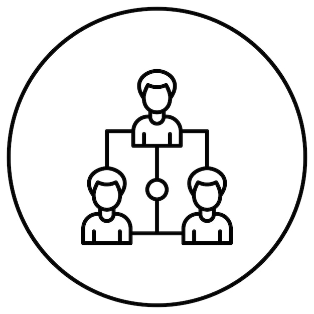 Vecteur l'image vectorielle de l'icône de la hiérarchie peut être utilisée pour les entreprises