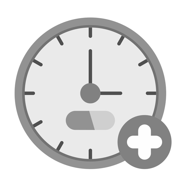 L'image vectorielle de l'icône de l'horloge médicale peut être utilisée pour la médecine I