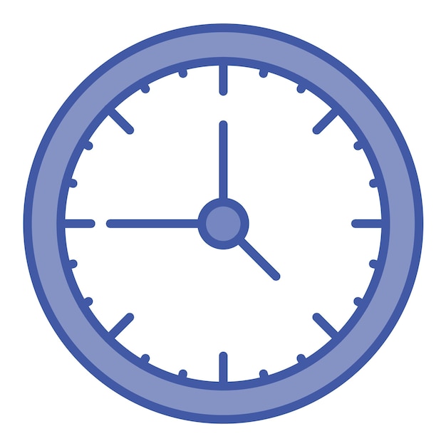 Vecteur l'image vectorielle de l'icône de l'horloge murale peut être utilisée pour l'heure et la date