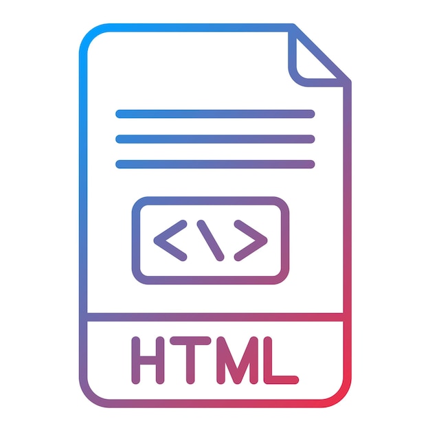 L'image vectorielle de l'icône HTML peut être utilisée pour No Code