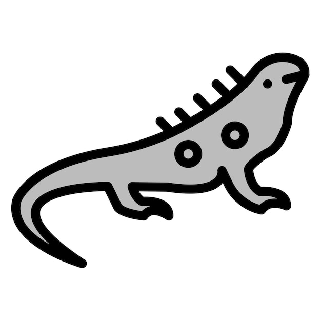 L'image vectorielle de l'icône de l'iguane peut être utilisée pour la forêt tropicale