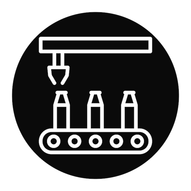 L'image vectorielle de l'icône de l'industrie alimentaire peut être utilisée pour l'industrie