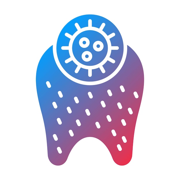 Vecteur l'image vectorielle de l'icône de l'infection dentaire peut être utilisée pour les soins dentaires