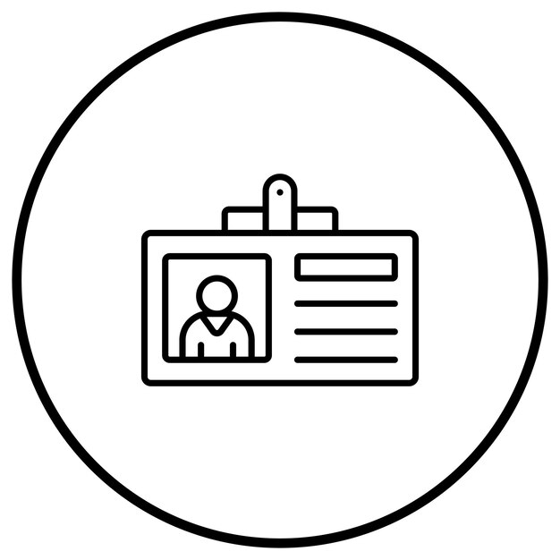 Vecteur image vectorielle de l'icône de l'insigne de l'employé peut être utilisée pour office