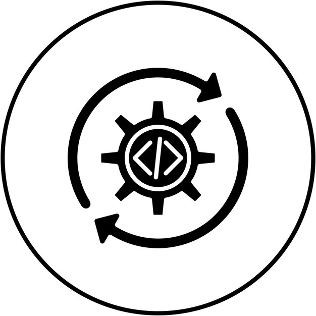 L'image vectorielle de l'icône d'intégration continue peut être utilisée pour Agile