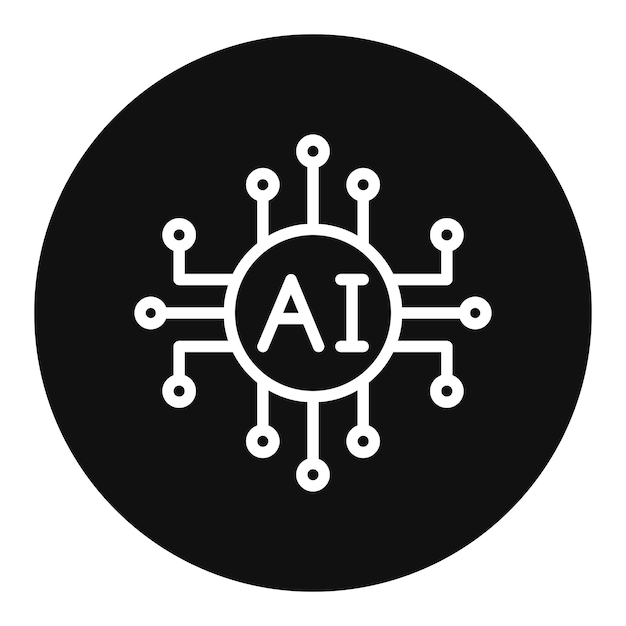 L'image vectorielle d'icône d'intelligence artificielle peut être utilisée pour Cyberpunk