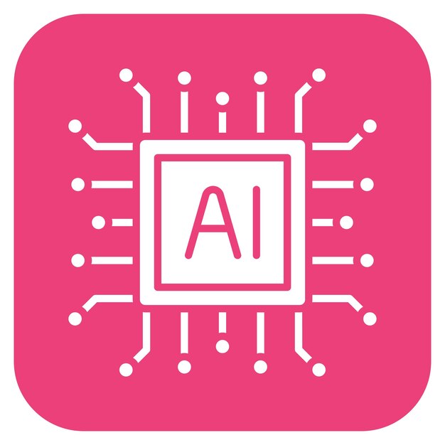 Vecteur l'image vectorielle de l'icône d'intelligence artificielle peut être utilisée pour l'informatique
