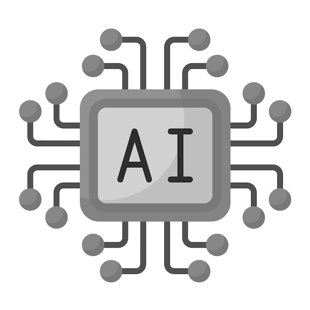 Vecteur l'image vectorielle de l'icône d'intelligence artificielle peut être utilisée pour l'intelligence artificielle