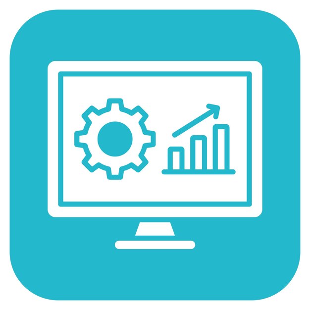 L'image vectorielle de l'icône d'intelligence des ventes peut être utilisée pour la technologie de marketing
