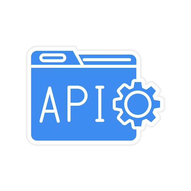 L'image vectorielle de l'icône de l'interface Api peut être utilisée pour l'analyse de données