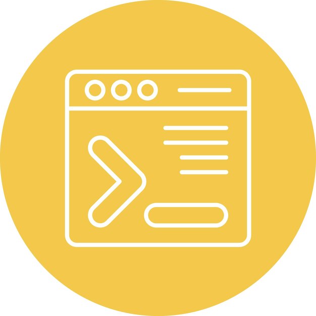 L'image vectorielle de l'icône de ligne de commande peut être utilisée pour la programmation informatique