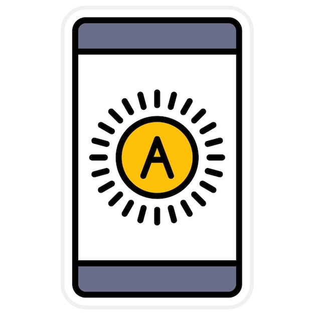 L'image Vectorielle De L'icône De Luminosité Automatique Peut être Utilisée Pour L'ux De L'interface Utilisateur Mobile