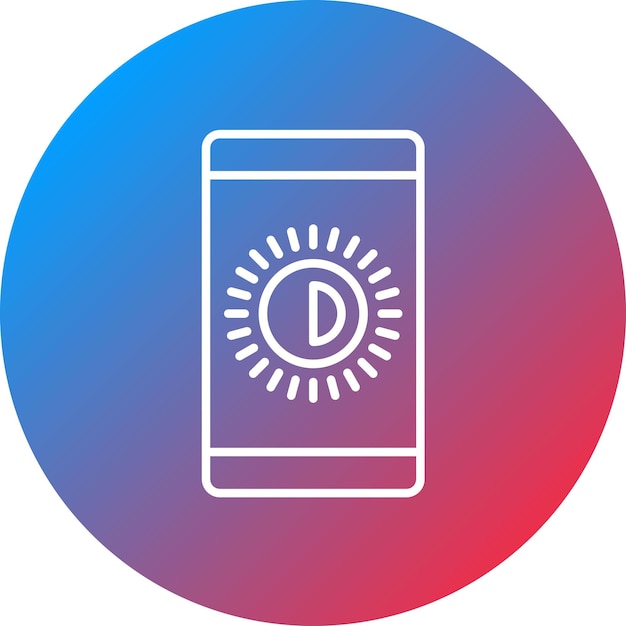 L'image vectorielle de l'icône de la luminosité moyenne peut être utilisée pour l'UX de l'interface utilisateur mobile