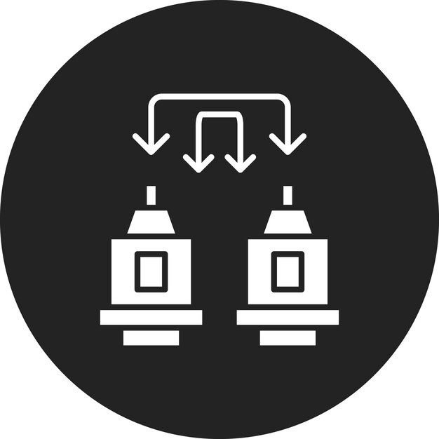 L'image vectorielle de l'icône machine à machine peut être utilisée pour l'Internet des objets
