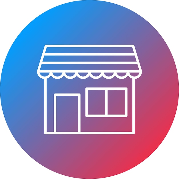 Vecteur l'image vectorielle de l'icône de magasin peut être utilisée pour village