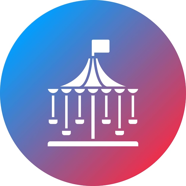 L'image vectorielle de l'icône Merry Go Round peut être utilisée pour le parc à thème