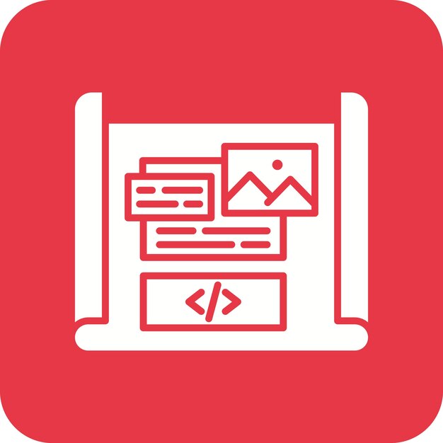 Image vectorielle d'icône de mock-up peut être utilisée pour le codage et le développement