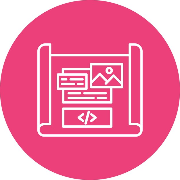 Image vectorielle d'icône de mock-up peut être utilisée pour le codage et le développement