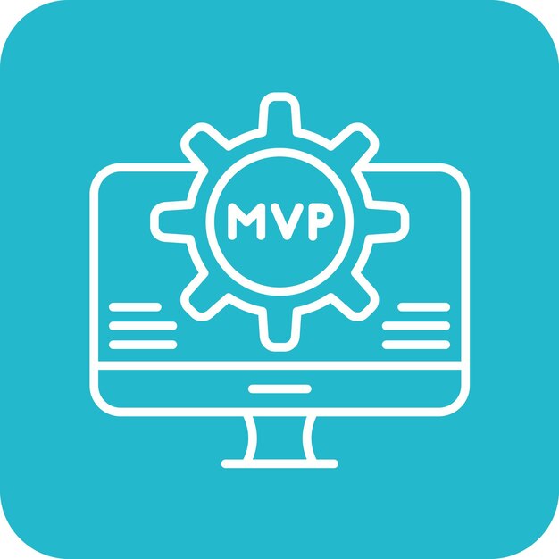 L'image vectorielle de l'icône MVP peut être utilisée pour la programmation informatique