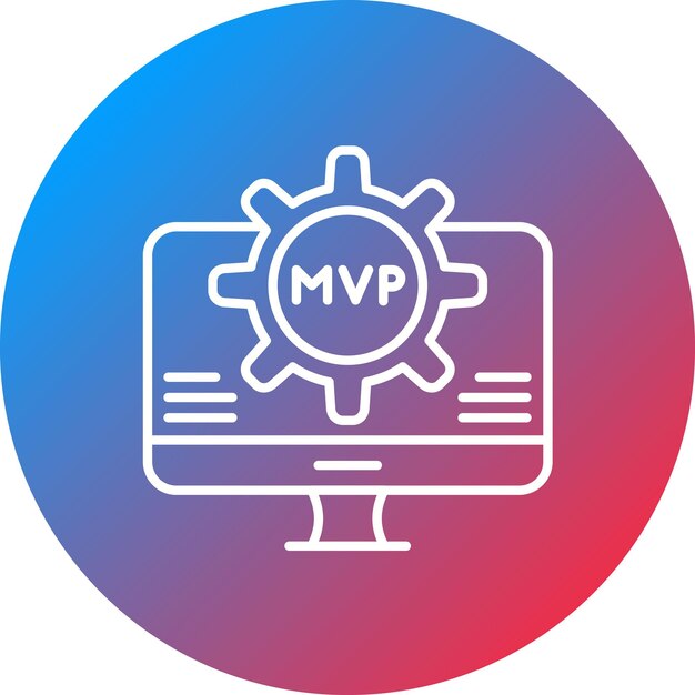 L'image vectorielle de l'icône MVP peut être utilisée pour la programmation informatique