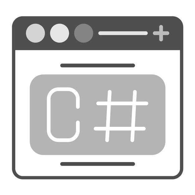 Vecteur c une image vectorielle d'icône nette peut être utilisée pour la programmation informatique