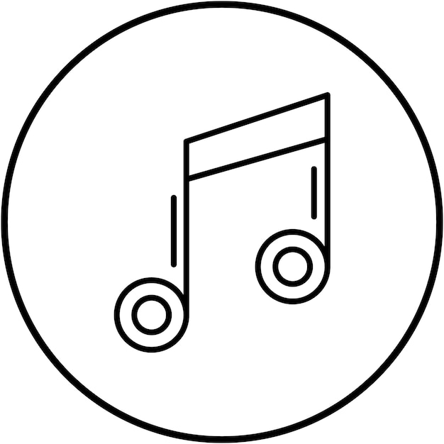 Vecteur l'image vectorielle de l'icône des notes de musique peut être utilisée pour la fête et la célébration
