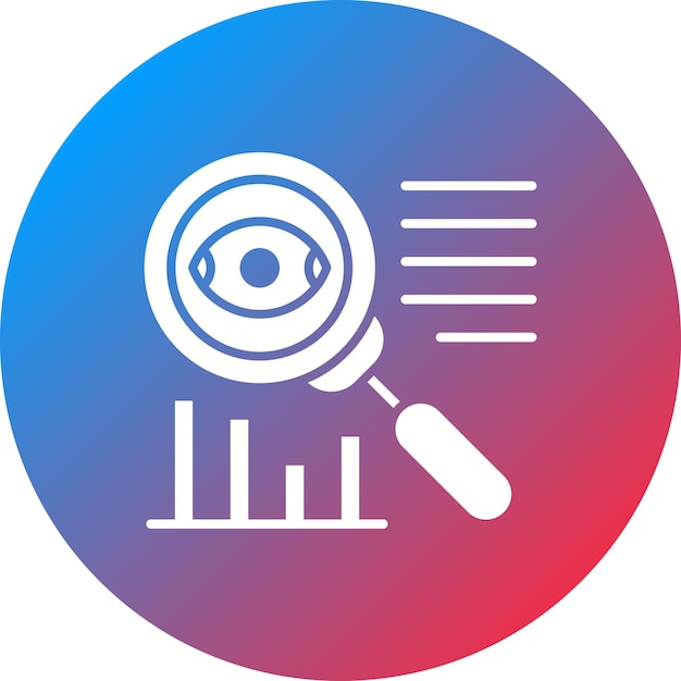 L'image vectorielle de l'icône d'observation peut être utilisée pour l'analyse de données