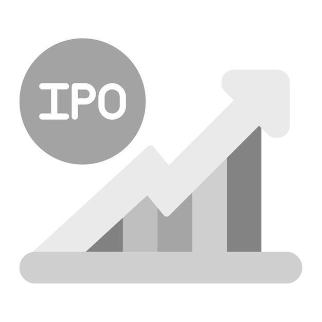 Vecteur image vectorielle de l'icône de l'offre publique initiale peut être utilisée pour la finance