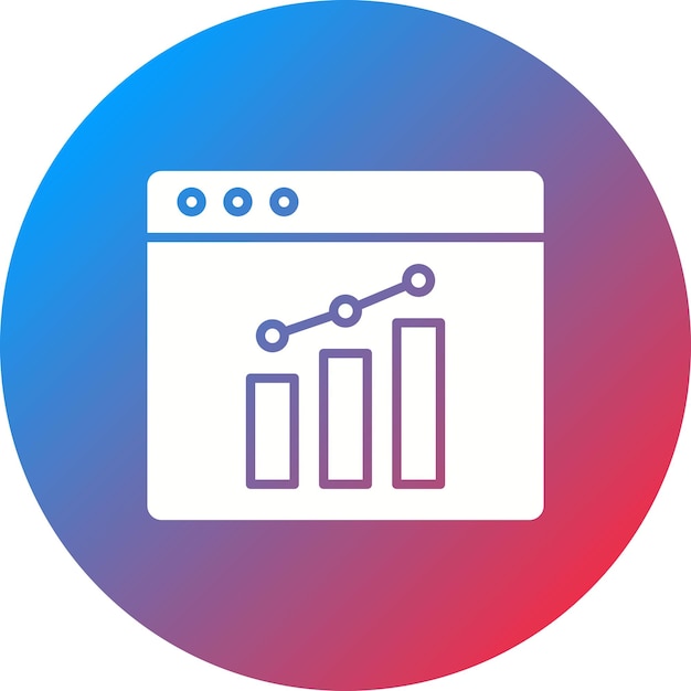 L'image vectorielle de l'icône de la page Web du marché boursier peut être utilisée pour les affaires