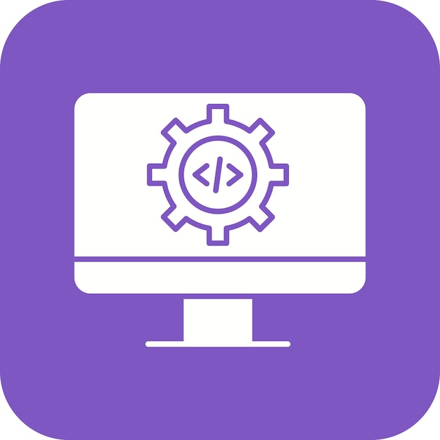 Image vectorielle d'icône de paramètres de code Peut être utilisée pour l'hébergement Web