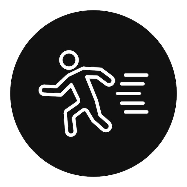 Image vectorielle de l'icône de la personne en cours d'exécution peut être utilisée pour le carnaval