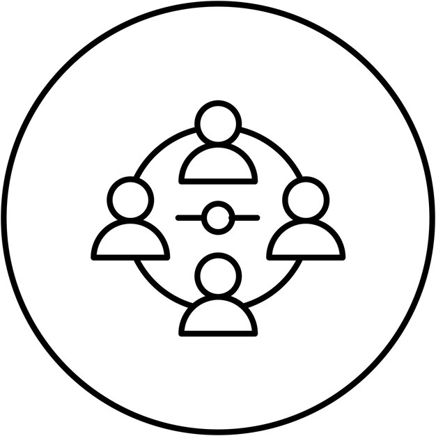 L'image vectorielle de l'icône des personnes connectées peut être utilisée pour l'Internet des objets