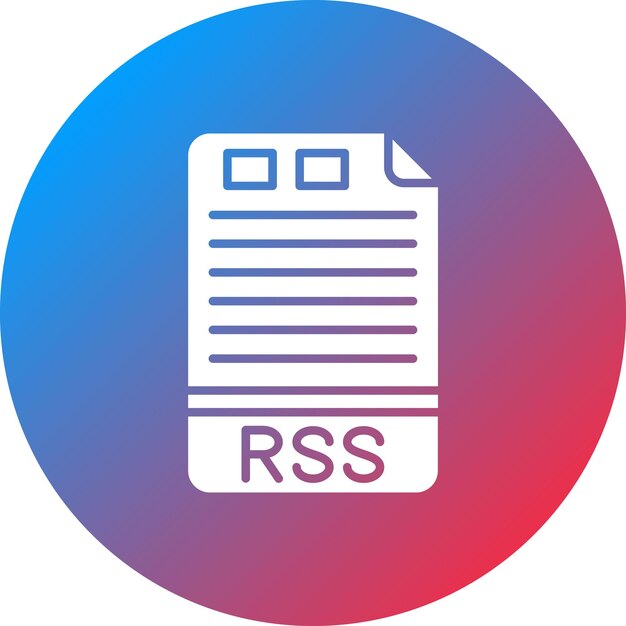 Vecteur l'image vectorielle de l'icône peut être utilisée pour les formats de fichier rss