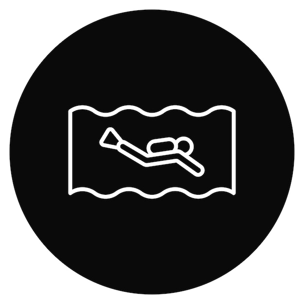 Vecteur l'image vectorielle de l'icône de plongée profonde peut être utilisée pour les vacances et le tourisme