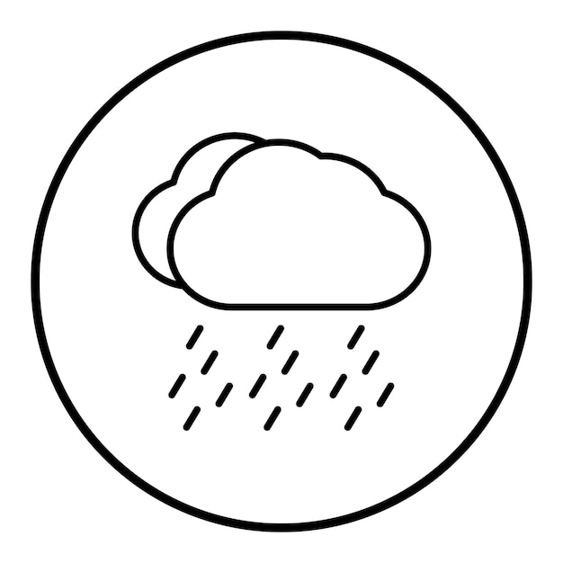 Vecteur l'image vectorielle de l'icône de la pluie lourde peut être utilisée pour les catastrophes naturelles