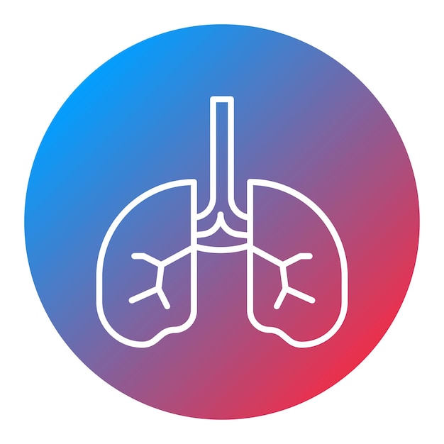 Vecteur l'image vectorielle de l'icône des poumons peut être utilisée pour l'anatomie humaine