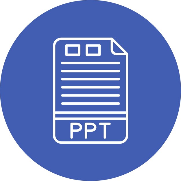 L'image vectorielle de l'icône PPT peut être utilisée pour les formats de fichier