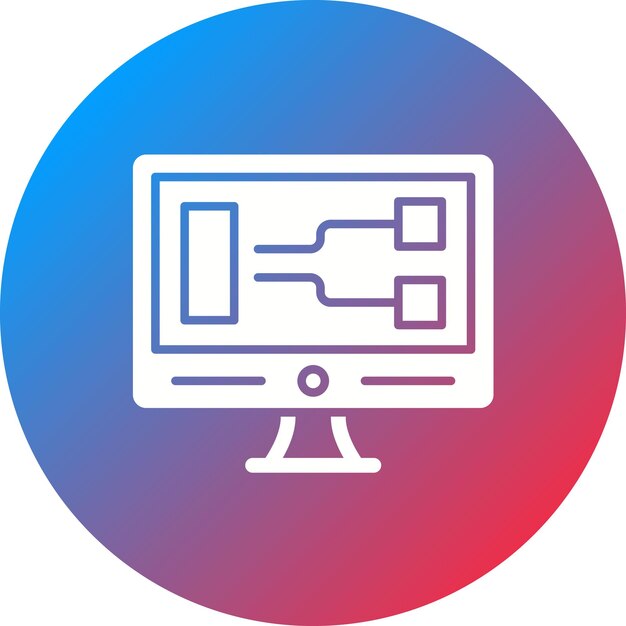 Image vectorielle d'icône de programmation visuelle Peut être utilisée pour aucun code